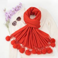 Women's Casual Simple Style Solid Color Imitation Cashmere Scarf sku image 1
