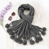 Women's Casual Simple Style Solid Color Imitation Cashmere Scarf sku image 4