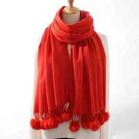 Women's Casual Simple Style Solid Color Imitation Cashmere Scarf main image 3