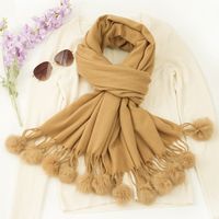 Women's Casual Simple Style Solid Color Imitation Cashmere Scarf sku image 5