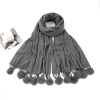 Women's Casual Simple Style Solid Color Imitation Cashmere Scarf main image 2