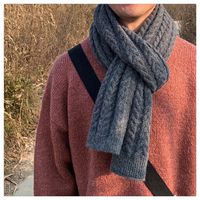 Men's Basic Simple Style Solid Color Acrylic Scarf sku image 2