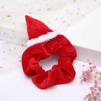 Glam Christmas Modern Style Christmas Hat Santa Claus Cloth Hair Tie sku image 1