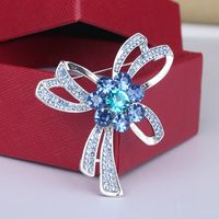 Elegant Lady Bow Knot Alloy Plating Inlay Artificial Crystal Women's Brooches main image 1