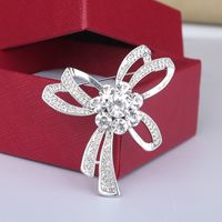 Elegant Lady Bow Knot Alloy Plating Inlay Artificial Crystal Women's Brooches main image 5