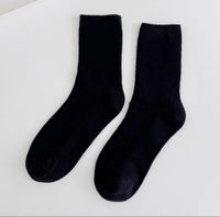 Unisexe Style Simple Couleur Unie Coton Crew Socks Une Paire sku image 10