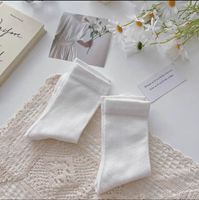 Unisexe Style Simple Couleur Unie Coton Crew Socks Une Paire sku image 12