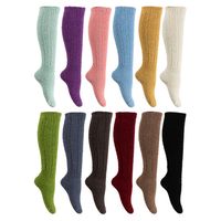 Women's Simple Style Solid Color Polyester Crew Socks A Pair main image 4