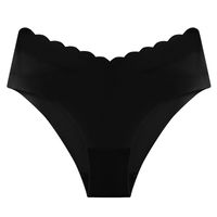 Solid Color Seamless Mid Waist Briefs Panties main image 4