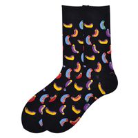 Unisex Casual Beer Hamburger French Fries Cotton Crew Socks A Pair sku image 1