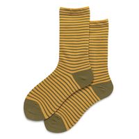 Frau Einfacher Stil Farbblock Streifen Baumwolle Crew Socken Ein Paar sku image 4