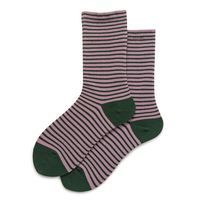 Frau Einfacher Stil Farbblock Streifen Baumwolle Crew Socken Ein Paar sku image 6