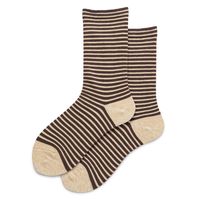 Frau Einfacher Stil Farbblock Streifen Baumwolle Crew Socken Ein Paar sku image 3