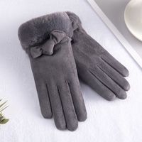 Frau Vintage-stil Bogenknoten Handschuhe 1 Paar sku image 18