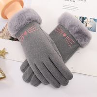 Frau Vintage-stil Bogenknoten Handschuhe 1 Paar sku image 7