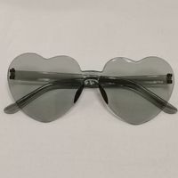 Casual Streetwear Heart Shape Pc Special-shaped Mirror Frameless Women's Sunglasses sku image 38