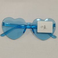 Casual Streetwear Heart Shape Pc Special-shaped Mirror Frameless Women's Sunglasses sku image 37