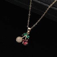 Wholesale Simple Style Cherry Stainless Steel Titanium Steel Pendant Necklace main image 1