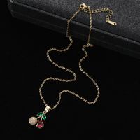 Wholesale Simple Style Cherry Stainless Steel Titanium Steel Pendant Necklace main image 5