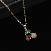 Wholesale Simple Style Cherry Stainless Steel Titanium Steel Pendant Necklace main image 4