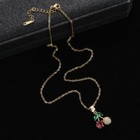 Wholesale Simple Style Cherry Stainless Steel Titanium Steel Pendant Necklace main image 3