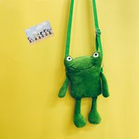 Women's Plush Animal Cute Square Zipper Crossbody Bag sku image 2