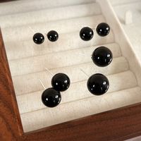 1 Pair Casual Elegant Simple Style Solid Color Arylic Ear Studs main image 1