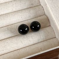 1 Pair Casual Elegant Simple Style Solid Color Arylic Ear Studs main image 3