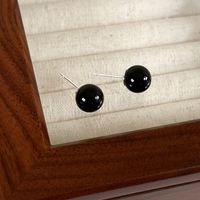 1 Pair Casual Elegant Simple Style Solid Color Arylic Ear Studs main image 5