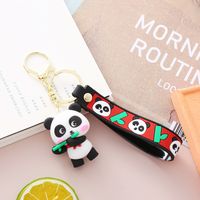 Cute Panda Pvc Metal Unisex Bag Pendant Keychain 1 Piece sku image 9