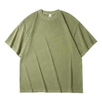 Men's T-shirt Short Sleeve T-shirts Washed Casual Solid Color main image 3