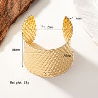 Lady Solid Color Alloy Plating 14k Gold Plated Women's Cuff Bracelets main image 10