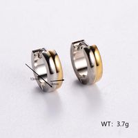 12 Pairs Rock Streetwear Geometric Plating 304 Stainless Steel 18K Gold Plated Earrings main image 6