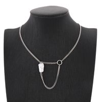 Großhandel Einfacher Stil Geometrisch Einfarbig Rostfreier Stahl Perlmutt Überzug Halskette Mit Anhänger sku image 5