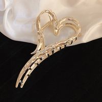Simple Style Heart Shape Alloy Plating Hair Claws sku image 2