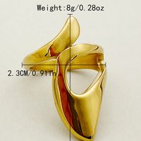 304 Stainless Steel 14K Gold Plated Vacation Modern Style Artistic Plating Geometric Rings main image 5