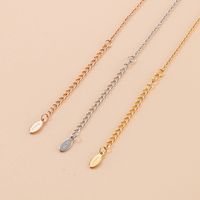 Wholesale Simple Style Square Stainless Steel Titanium Steel Inlay Zircon Pendant Necklace main image 4