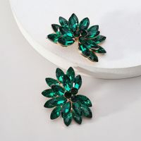 1 Pair Vintage Style Colorful Petal Layered Plating Inlay Zinc Alloy Glass Ear Studs main image 9