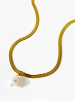 Einfacher Stil Klassischer Stil Geometrisch Rostfreier Stahl Süßwasserperle Überzug 18 Karat Vergoldet Halskette Mit Anhänger main image 2