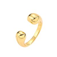 Casual Vintage Style Simple Style Geometric Copper Plating 18k Gold Plated Open Rings sku image 3