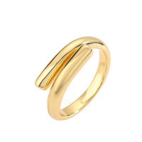 Casual Vintage Style Simple Style Geometric Copper Plating 18k Gold Plated Open Rings sku image 1