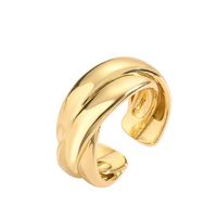 Casual Vintage Style Simple Style Geometric Copper Plating 18k Gold Plated Open Rings sku image 9