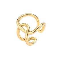Casual Vintage Style Simple Style Geometric Copper Plating 18k Gold Plated Open Rings sku image 13
