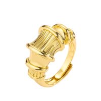 Casual Vintage Style Simple Style Geometric Copper Plating 18k Gold Plated Open Rings sku image 23