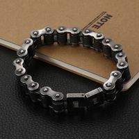 Retro U Shape Titanium Steel Plating Chain Men's Bracelets main image 4