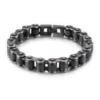 Retro U Shape Titanium Steel Plating Chain Men's Bracelets sku image 1