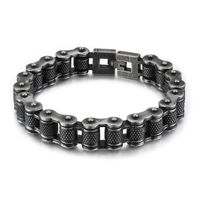 Retro U Shape Titanium Steel Plating Chain Men's Bracelets sku image 3