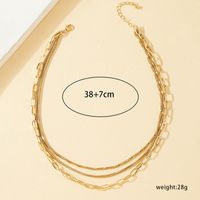 Elegant Retro Geometric Solid Color Alloy Wholesale Layered Necklaces sku image 1