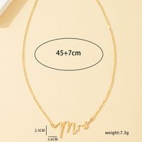 Simple Style Classic Style Letter Alloy Plating Women's Pendant Necklace sku image 1