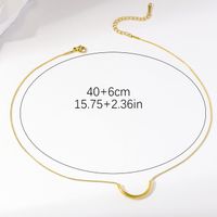 Wholesale Simple Style Solid Color Stainless Steel Plating 18k Gold Plated Pendant Necklace main image 5